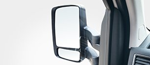 Hyundai h350: Espelhos com braços extensos Hyundai h350: Espelhos com braços extensos