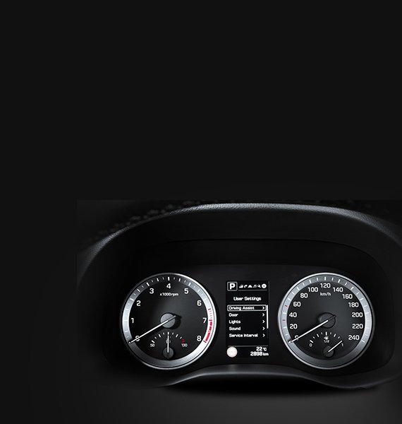 Hyundai tucson: Supervision cluster com LCD TFT a cores de 4.2 polegadas