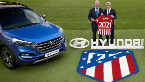 A Hyundai é parceira automóvel do Atlético de Madrid