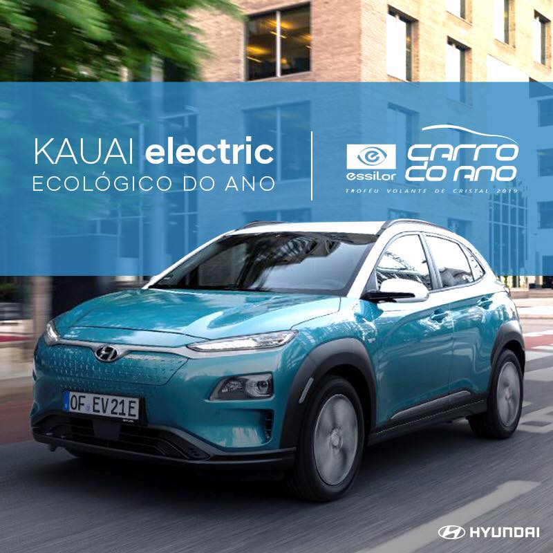 Hyundai KAUAI Electric é o Carro Ecológico do Ano 2019