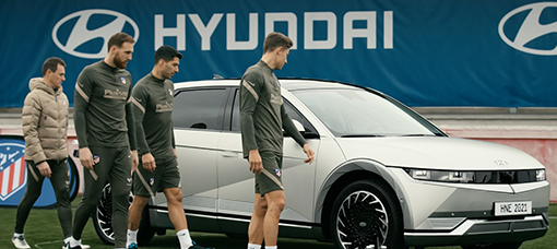 Hyundai IONIQ 5 fornece energia a uma sessão de treino do Atlético de Madrid