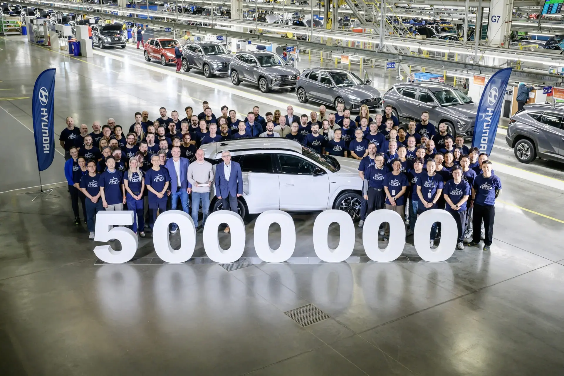 HYUNDAI assinala a produção do veículo número 5 milhões em Nošovice, na Chéquia