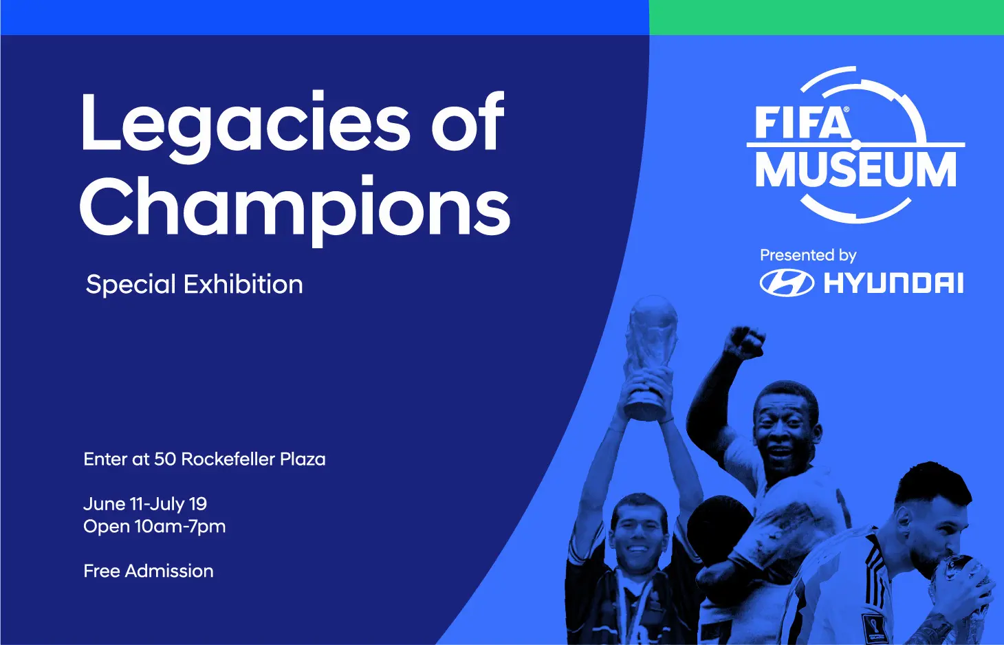 HYUNDAI e FIFA Museum apresentam exposição imersiva “Legacies of Champions” no Rockefeller Center, em Nova Iorque, durante o FIFA World Cup 2026™