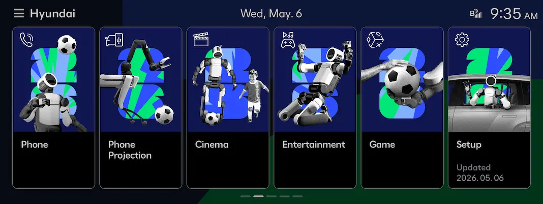 HYUNDAI aposta na personalização digital a bordo com novo tema inspirado no FIFA World Cup 2026™